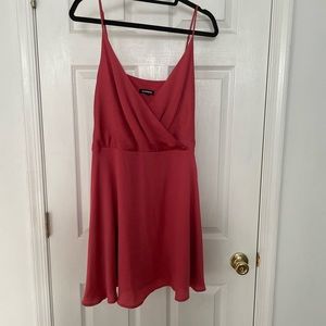 Express wrap top pink dress